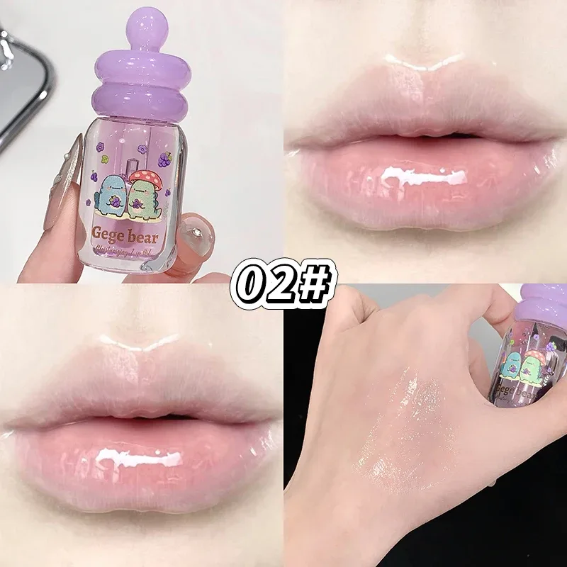 Cura delle labbra Essenza vegetale Gloss trasparente Olio per labbra Plump Idratante Balsamo per le labbra Esfoliante Sapore di frutta Lucidalabbra Cosmetici di bellezza — image 8