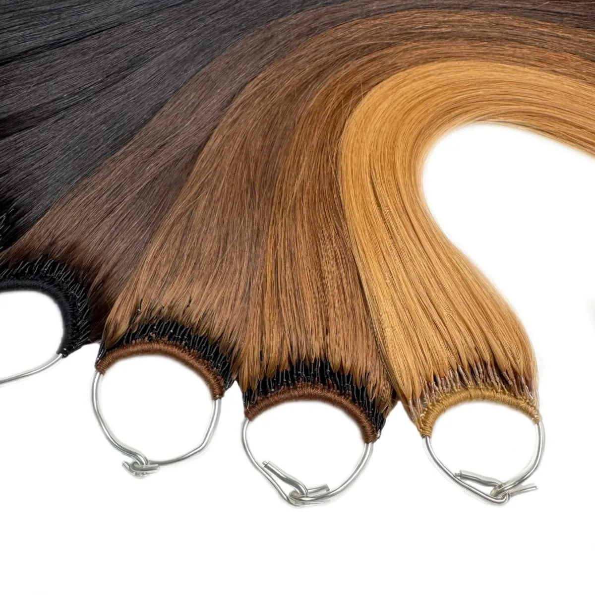 kiikiigirl Korea Beliebte Baumwollschnur Twins Feathers Haarverlängerungen Reines Remy Haar Vorgebundene Haarverlängerungen — image 3