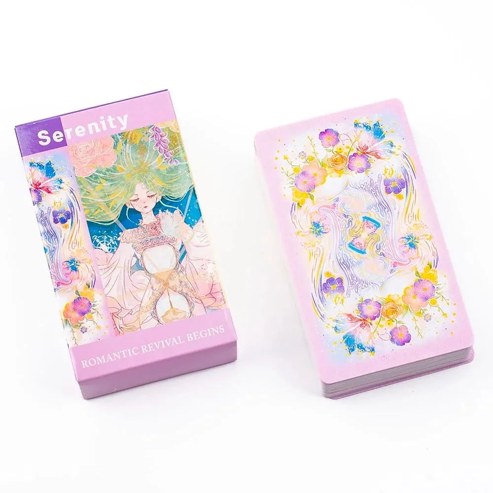KEBANGKITAN ROMANTIK KETENANGAN BERMULA 80 Keping Kad Tarot Ramalan Nasib Permainan Kad Peramal Permainan Papan Parti 10.3*6CM