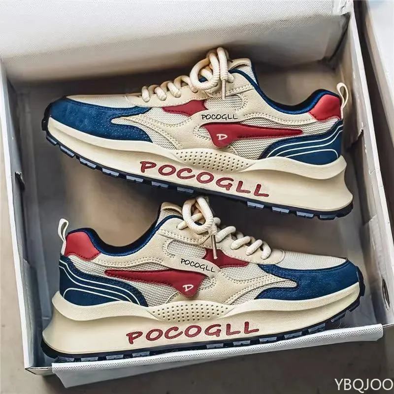 Nowe letnie modne, wszechstronne buty zwiększające wysokość siatkowe, oddychające buty z miękką podeszwą, codzienne wygodne męskie trampki — image 4