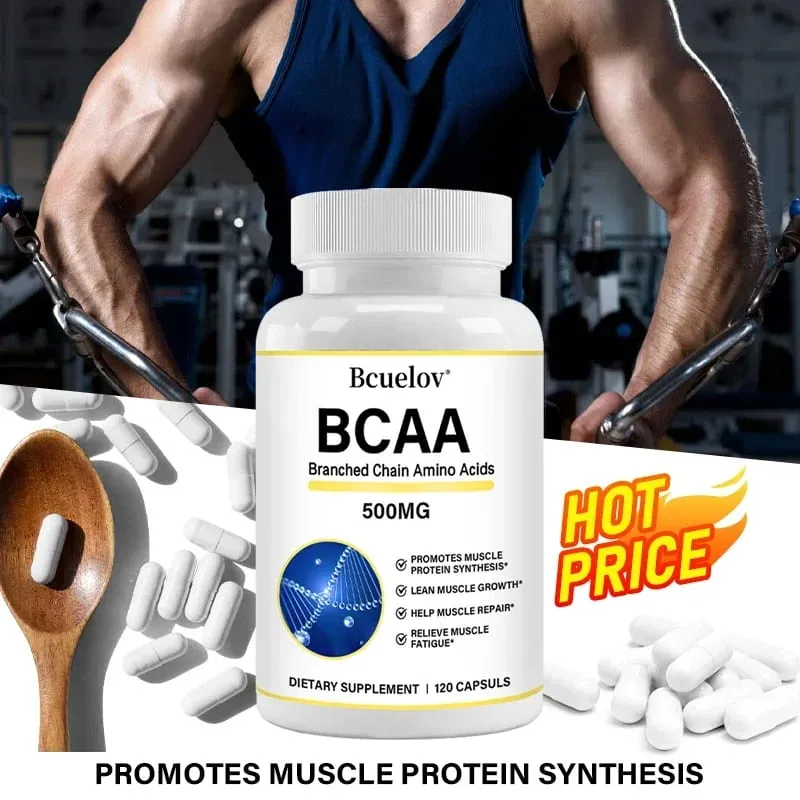 Supplement – Branched Chain Amino Acids Capsules – Enhance Strength and Energy Levels Increase Muscle Mass