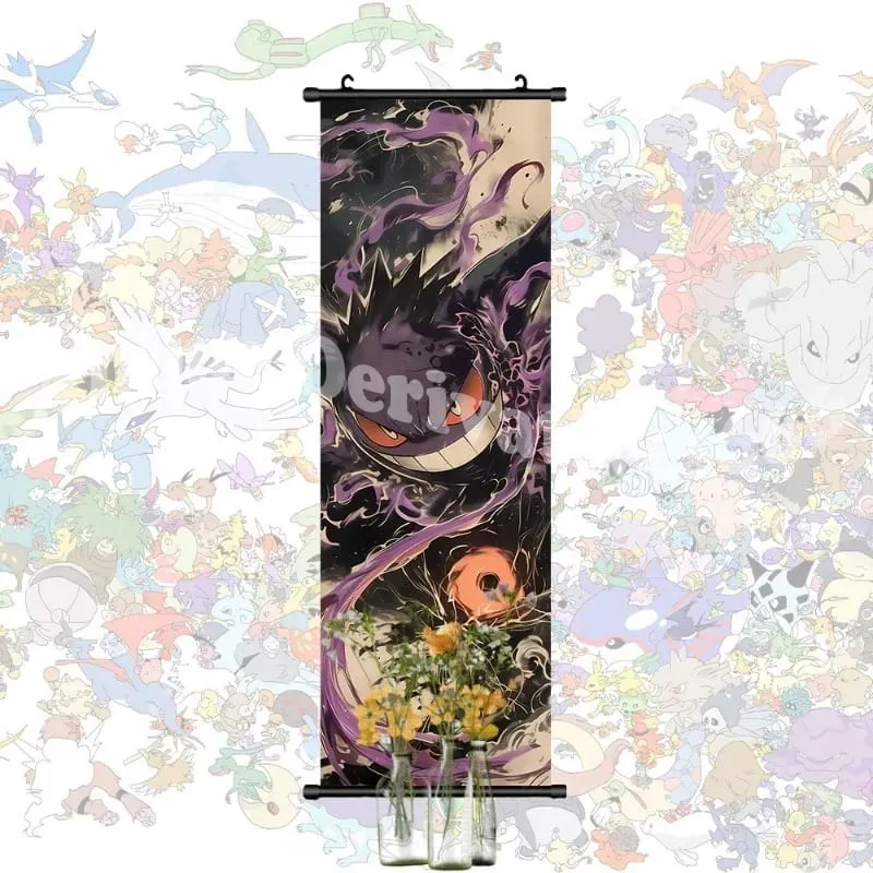 Poster stampato Anime Opere d'arte da parete Gengar Immagini Charizard Dipinto su tela Pikachu Appeso Pergamene Home Room Decor — image 5