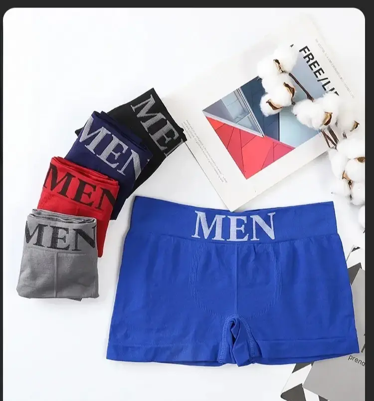 3 Cái/lốc Quần Lót Nam Quần Lót Võ Sĩ Thoáng Khí Người Boxer Chắc Chắn Quần Lót Nam Thoải Mái Thương Hiệu Quần Short Xanh Đen Quần Lót — image 7