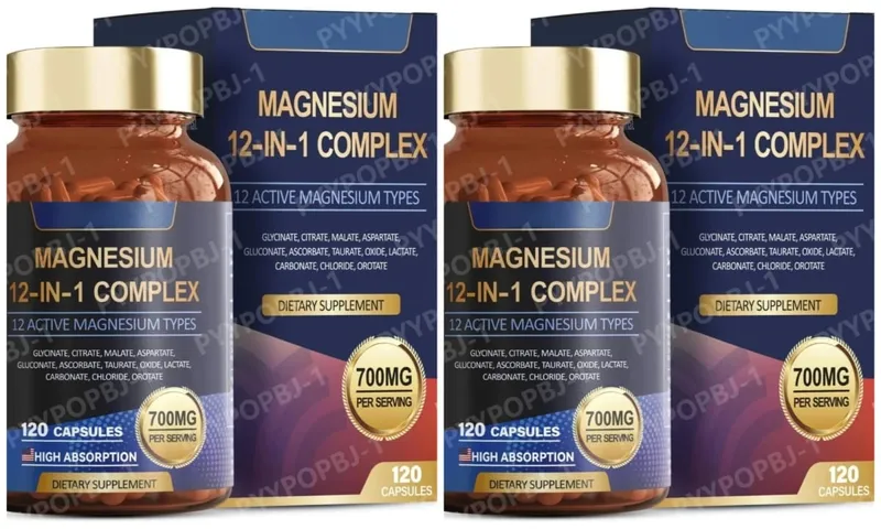 700mg Magnesium Complex12 in 1 Magnesium Supplement with Glycinate Citrate Malate Oxide Taurate Aspartate Orotate Magnesium