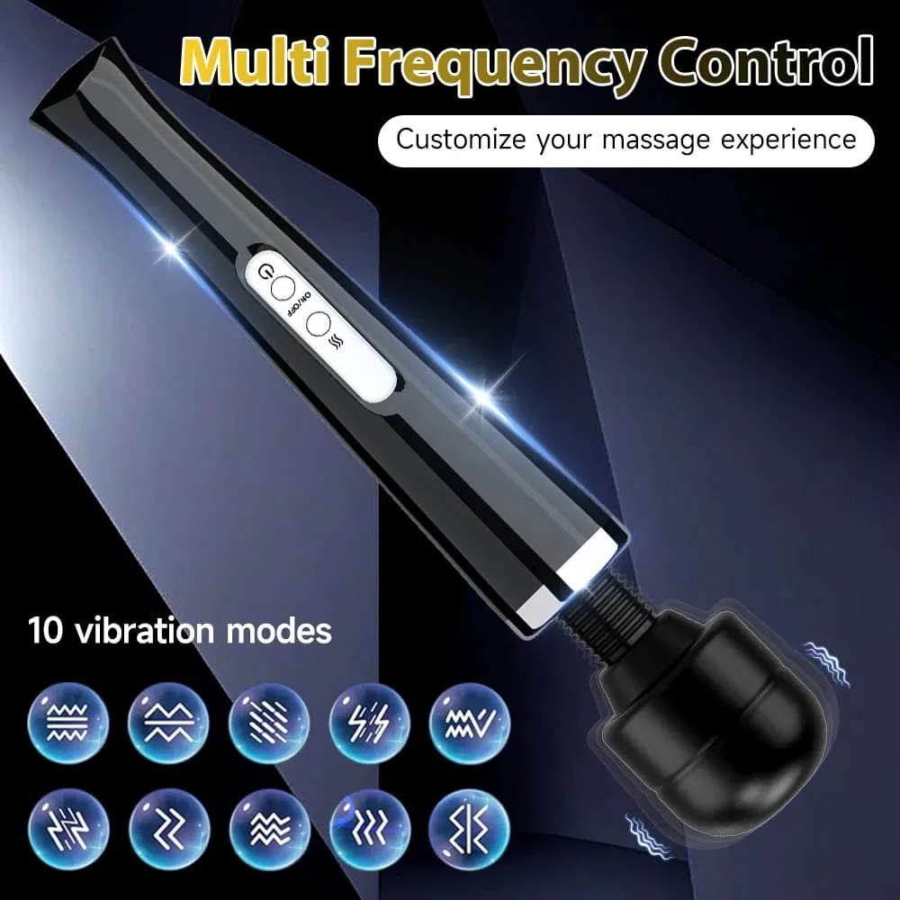 เครื่องสั่นที่มีประสิทธิภาพ Body Massager 10 Speed Ultra ขนาดใหญ่ AV Stick G-spot Dildo Clitoral Stimulator ผลิตภัณฑ์เพศ Sex Toy สำหรับผู้หญิง — image 2
