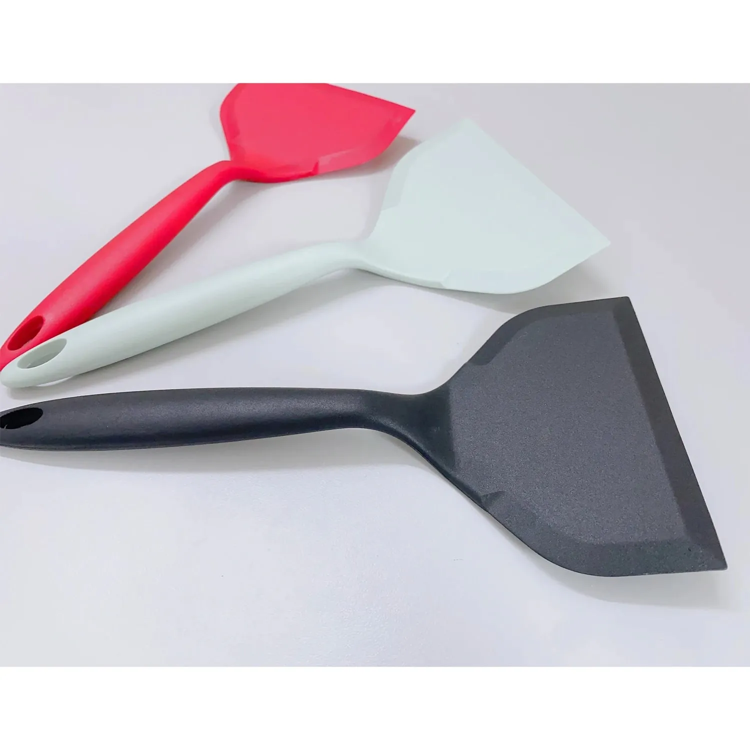 ไม้พายซิลิโคนแพนเค้กพลั่วไข่เจียว Spatula Turner สำหรับไข่ปลาแพนเค้ก Non Stick กว้างนุ่มพิซซ่า Shovel Kitchen Scraper — image 7