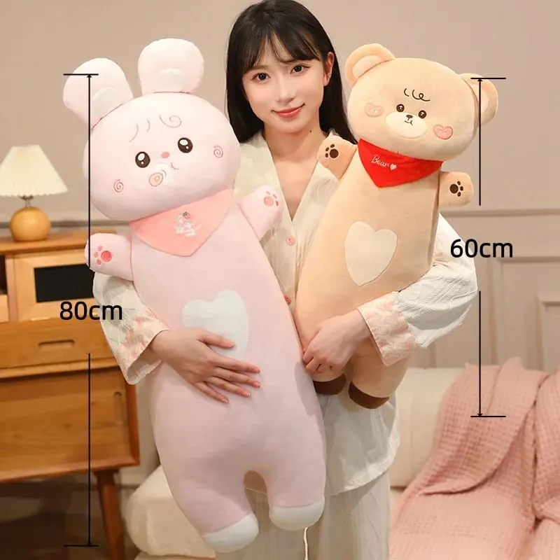 Aninimal หมอน Plush 60/80 ซม.กระต่ายหมูตุ๊กตาหมีตุ๊กตาหมีตุ๊กตาหมอน Kawaii ของเล่นตกแต่งบ้านมาพร้อมกับ Sleep ของเล่นวันเกิด Surprise ของขวัญ — image 8