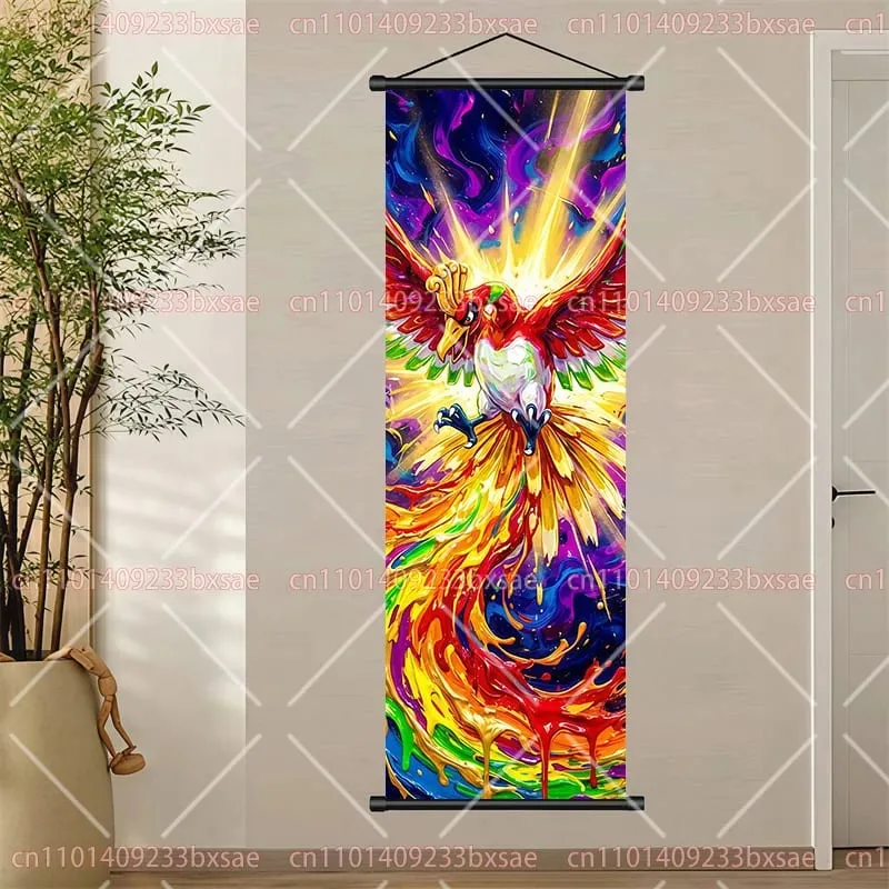 Peinture en rouleau HD de dessin animé Pokémon, Eevee, Pikachu, Suicune, Charizard, Mewtwo, décoration murale de fond, affiche, cadeau pour enfants — image 6