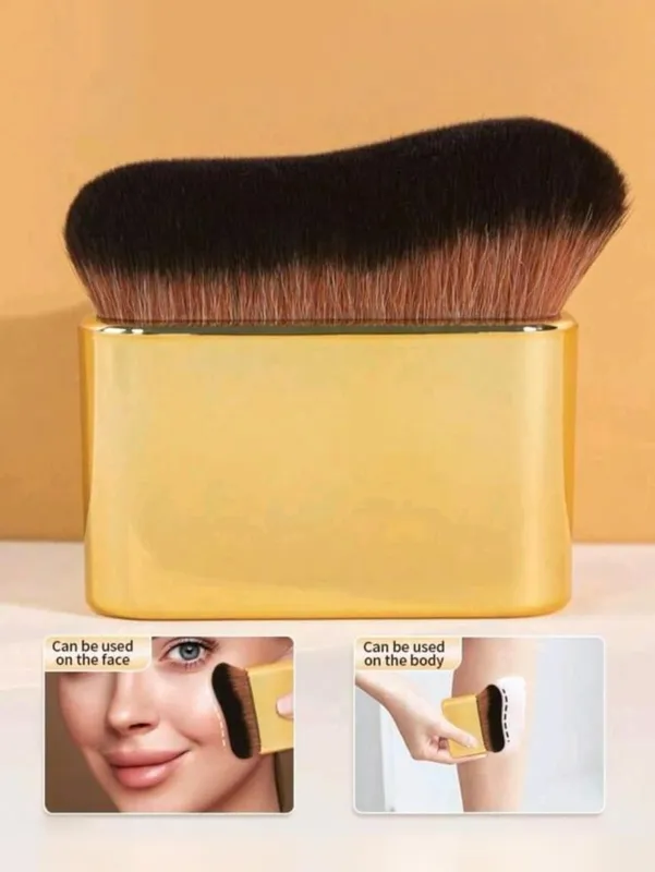 1 berus asas emas mawar untuk menyamak campuran bedak asas pemerah mata pembayang mata bronzer dan asas pada muka dan leher dengan bulu hujung tinggi dan rendah — image 7