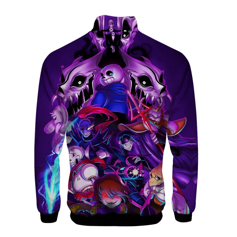 Sang Trọng Phổ Biến Sans Undertale 3D In Hình Dây Kéo Áo Raglan Áo Gió Bé Trai/Bé Gái Thoải Mái Cổ Đứng Áo Áo Khoác — image 19