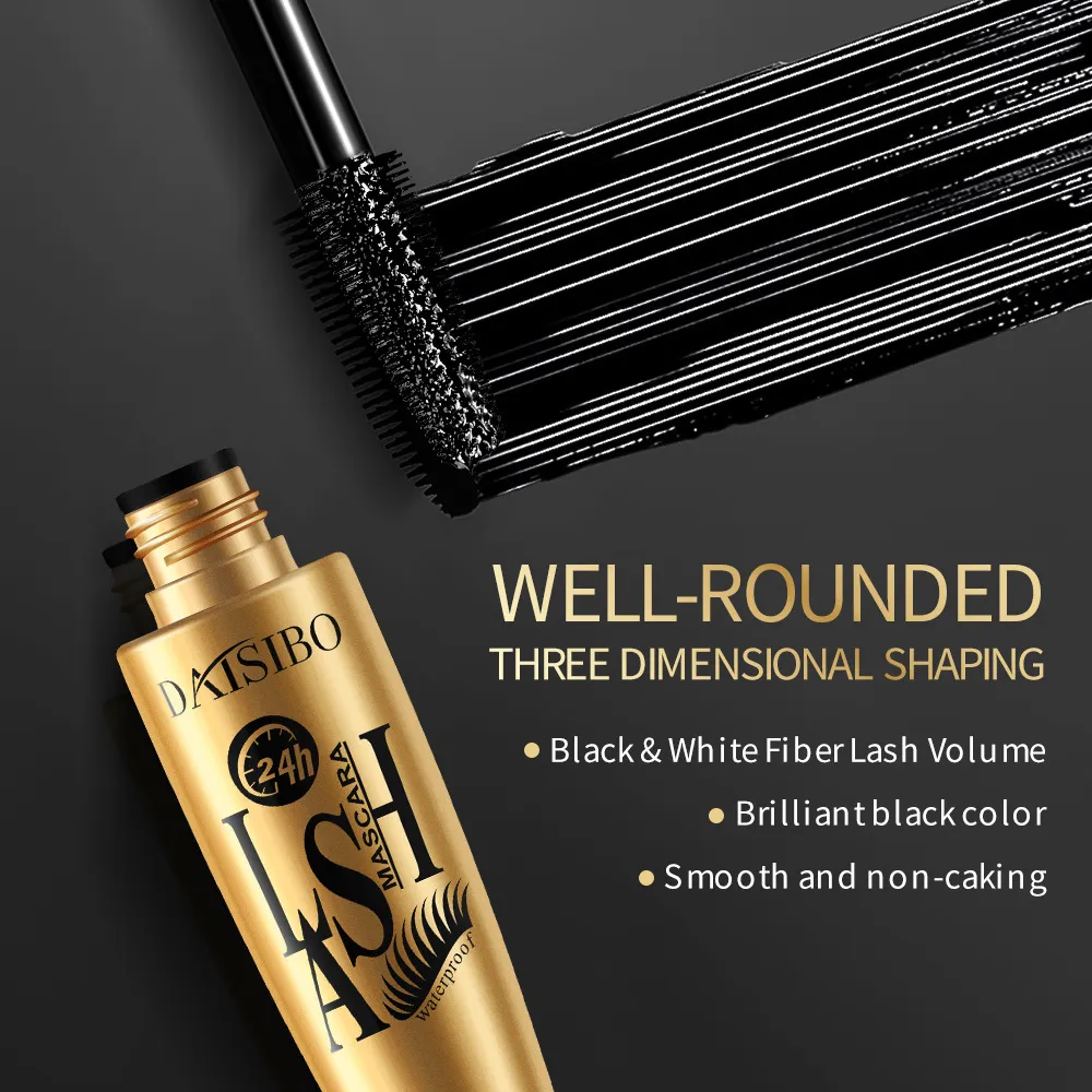 3D มาสคาร่าไฟเบอร์ยาวสีดำกันน้ำมาสคาร่าสีดำ Volume Curling Eyelash EXTENSION แต่งหน้าเครื่องสำอางค์มาสคาร่า Liquid — image 6