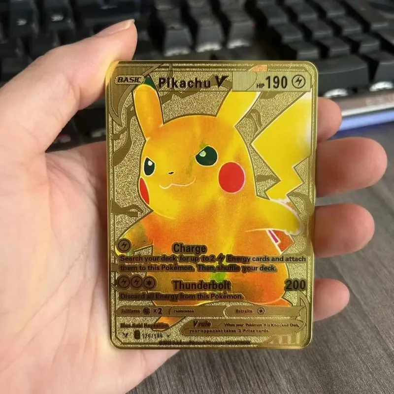 البوكيمون لعبة معدنية جمع بطاقة أنيمي الشكل تشارجر بيكاتشو بلاستويز Mewtwo معركة جمع كارت بطاقة لعبة هدية — image 20