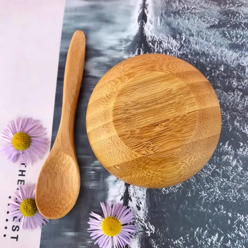 5/10/30/50 pezzi di bambù fai da te maschera per il viso ciotola per miscelazione con cucchiaio ciotola per aromaterapia set olio da massaggio cura del viso kit di strumenti per il trucco