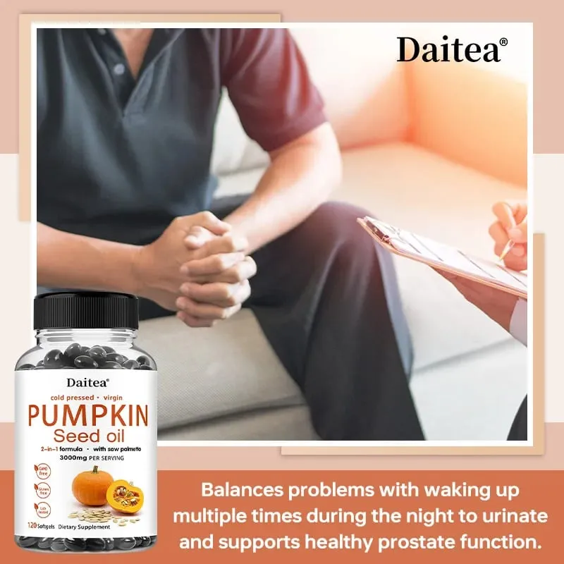 Pumpkin Seed Oil + Saw Palmetto Extract Supports Prostate and Urinary System Health Hair Care Anti-Hair Loss Men's Health — image 3