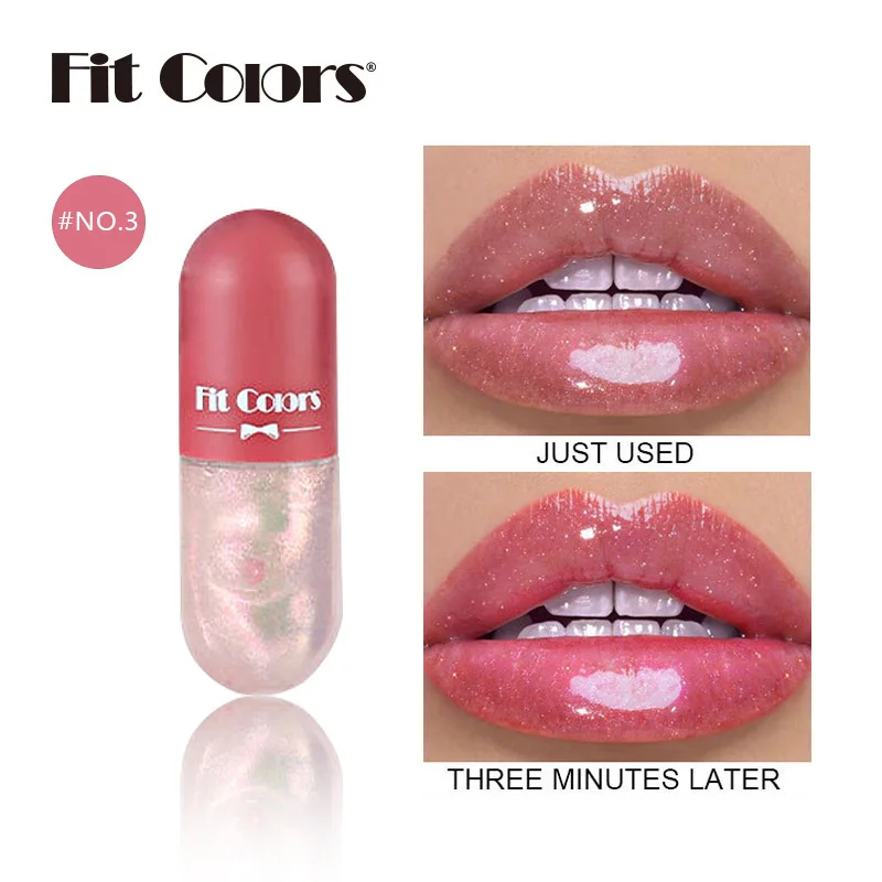 Mini Capsule Liquid Lip Blam Hydratační Transparentní Barva Měnící Lip Plumping Olejové Zrcátko Jelly Plumping Lip Gloss Kosmetika