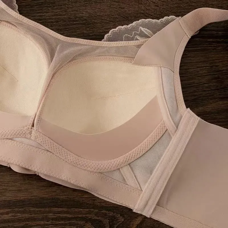 Tenká podprsenka Push-up s tenkým CD podprsenka Plus velikosti Sexy krajka Bezdrátová měkká podpora Proti povisnutí Nastavitelná spodní prádlo podprsenka pro ženy — image 6