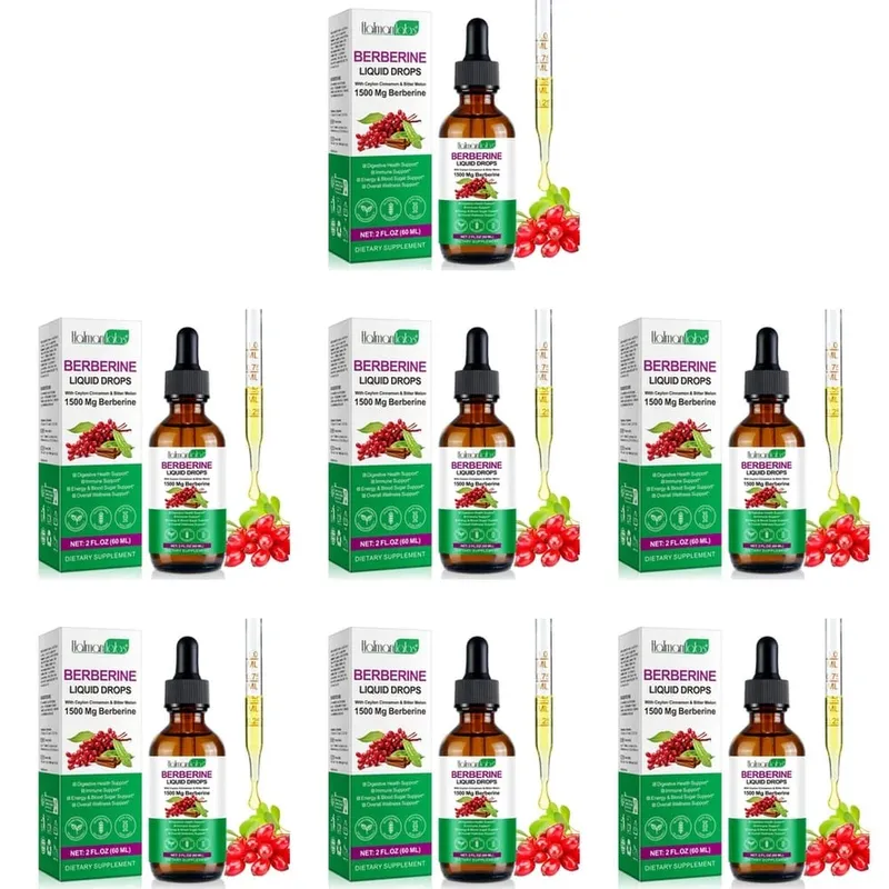 Holmanlabs Berberine Liquid Drops with Ceylon Cinnamon and Bitter Melon Digestive Health Support 1500 Mg Vegan Non-GMO 60 ML — image 13