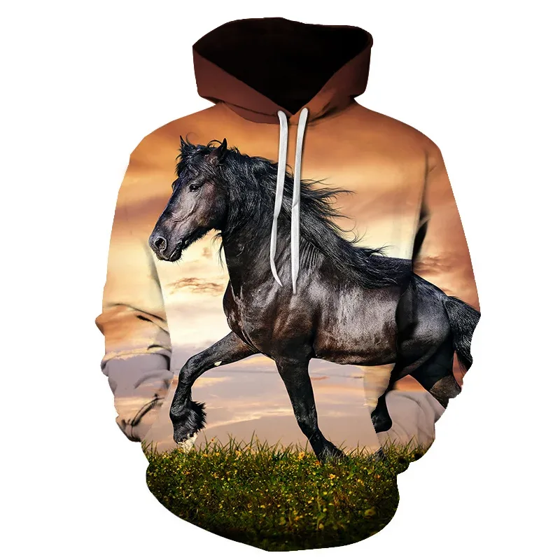 Horse Win Instant Success 3D Print Hoodies Interesting implication Animal Design Men Women Streetwear Pullover Casual Sweatshirt — image 11