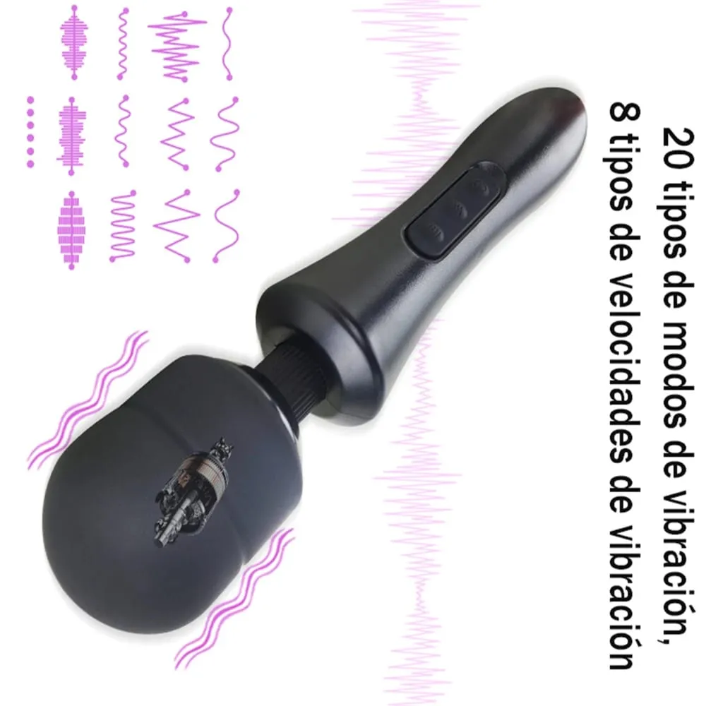 20 모드 주파수 8 속도 바디 진동기 강력한 마술 지팡이 AV 마사지 섹스 제품 여성을위한 USB 충전식 섹스 토이 ST090 — image 2