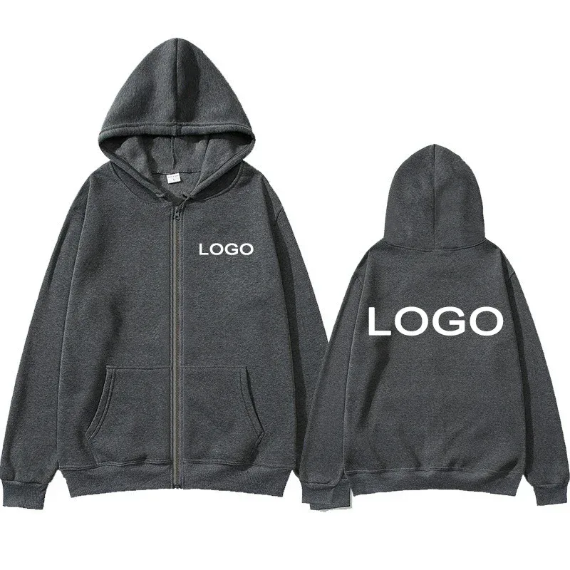Customized Printed Zipper Hoodies Men Fashion Long Sleeve Zipper Up Sweatshirts Women Casual Personality Hoody Pullover Sudadera — image 8