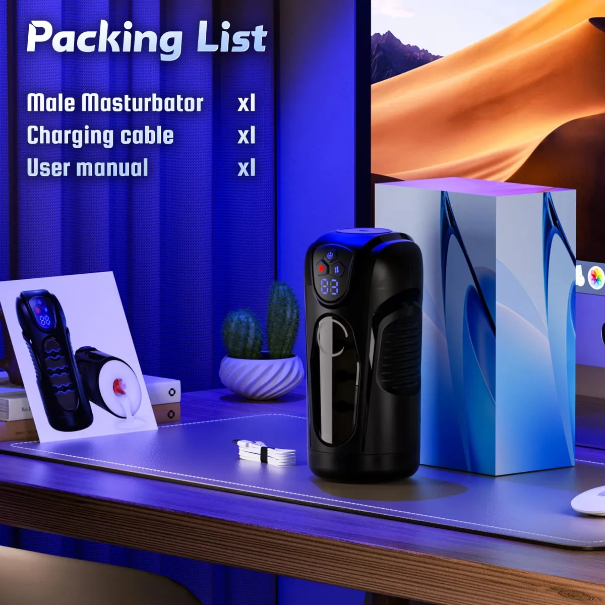 Männlicher Masturbator, automatischer Stoß, Vibration, Heizung, Masturbationstasse, Taschenmuschi, Penispumpe, Blowjob, Sexspielzeug für Männer — image 6
