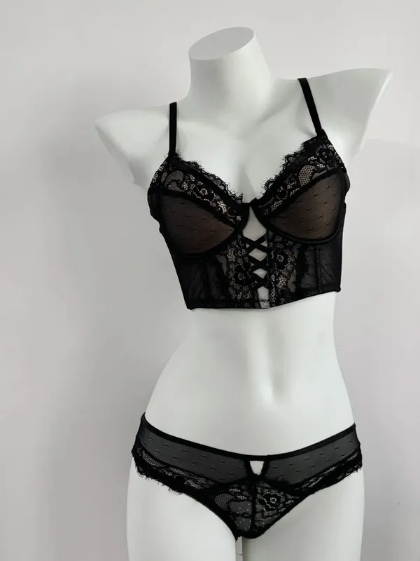 บราลูกไม้ก้างปลาสุดหรูสำหรับคนอกเล็ก | ดันทรง Underwire แบบนุ่ม Anti-Sag | ยาเพิ่มไขมันข้างเหน็บ | เซ็กซี่ Tushy G & กางเกงใน