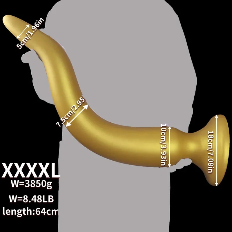 Obří anální kolík 64CM Super dlouhý měkký silikon Obrovský anální kolík Silný anální dildo dilatátor s přísavkou Sexuální hračky pro dospělé — image 8