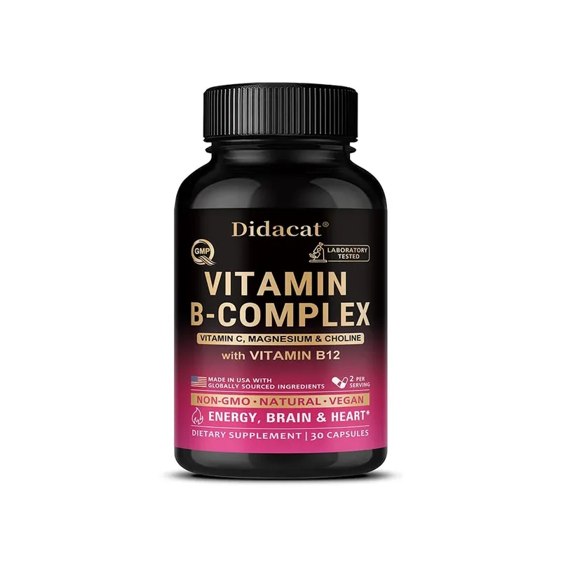 Usable Unisex Active Vitamin B Complex Highly Effective and Easily Absorbed - Immune Energy and Metabolic Supplement
