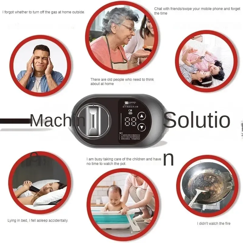 Fogão a gás temporizador de desligamento automático cozinha interruptor inteligente anti queima seca acessórios gás gás natural