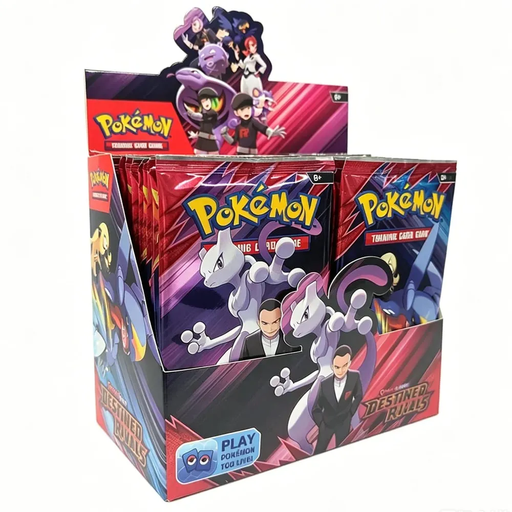 360 ชิ้นการ์ด Pokemon Destined Rivals Prismatic Evolutions Scarlet Violet 151 PALDEAN ภาษาอังกฤษ Booster Battle Transaction Card — image 1