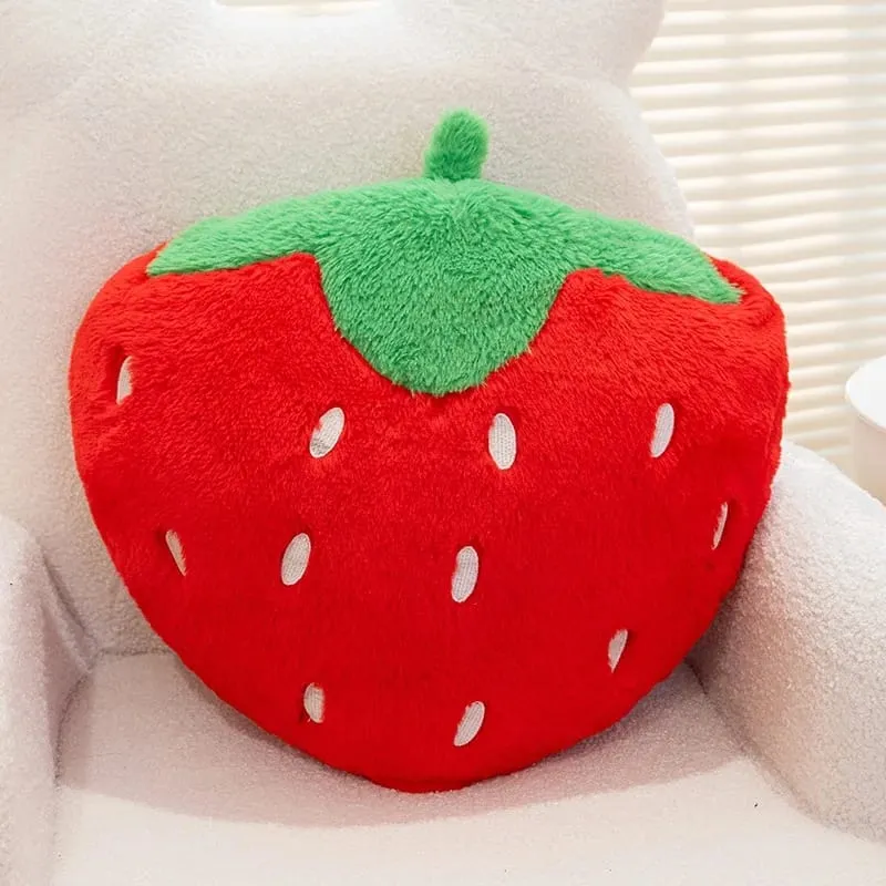 Bantal Stroberi Boneka Lembut Mainan Mewah Sofa Stroberi Sweety Bantal Peluk untuk Bantal Rumah Hadiah Ulang Tahun Tema Buah