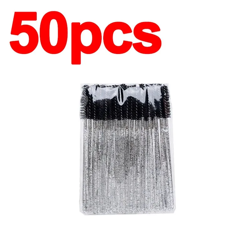 Berus Mikro 50/100pcs baharu untuk Berus Bulu Mata Berus Spoolie Kristal Sikat Kening Alat Kecantikan Solek untuk Bulu Mata HZS24 — image 8