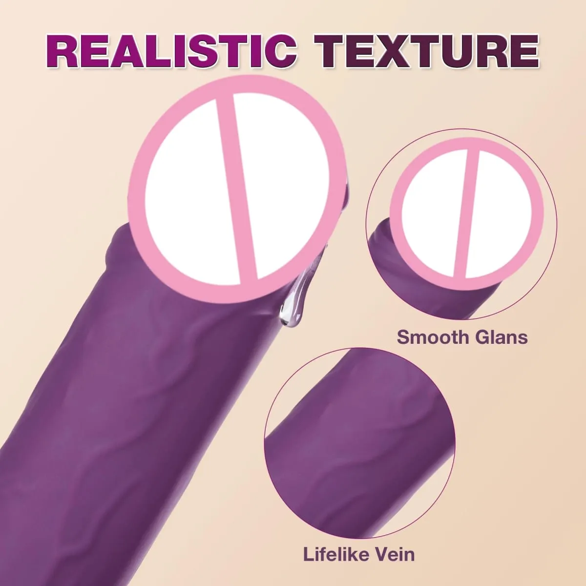 Beichao Sex Machine Spinta Dildo Vibratore G Spot Massaggiatore vaginale Masturbazione femminile Ventosa Riscaldamento Giocattoli del sesso — image 3