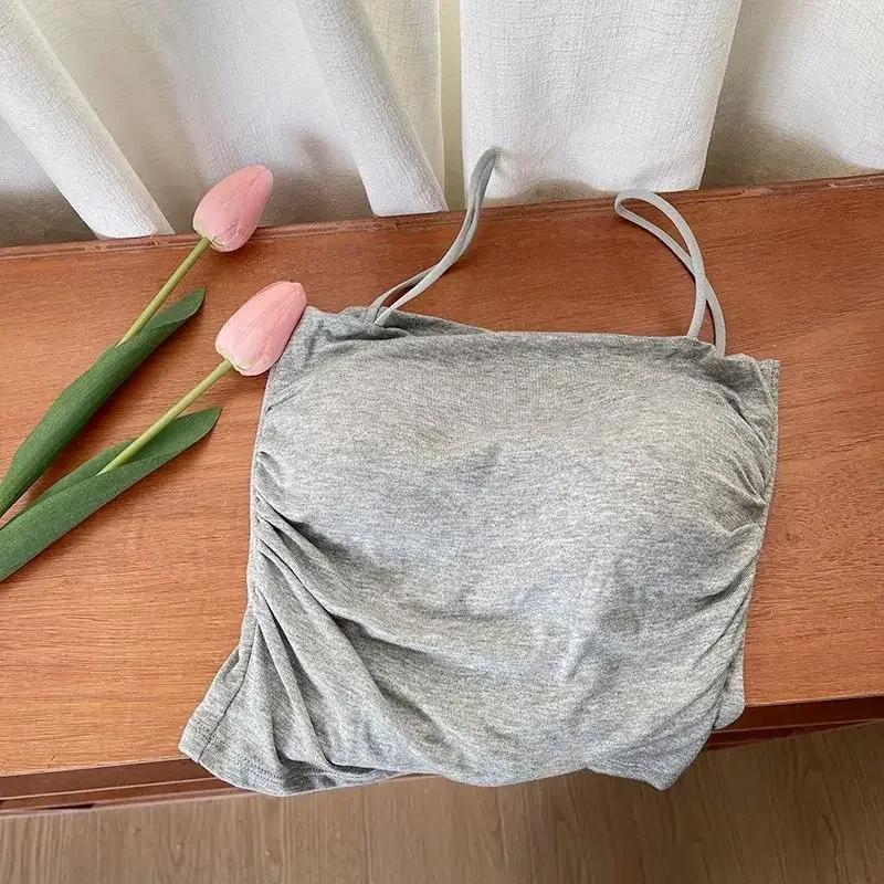 Solidna, dopasowana, zapinana na zamek kamizelka z paskiem na klatkę piersiową, odzież wewnętrzna Slim Fit, wyszczuplająca, krótka koszulka wierzchnia Gyaru — image 12