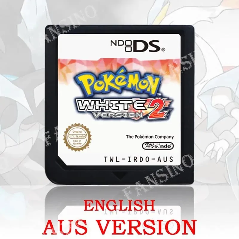 (USA EUR AUS) pokemon สีดำสีขาว 1/2 รุ่นคุณภาพสูงแท้ 1:1 แบบจำลอง DS เกมสำหรับ DS 2DS 3DS คอนโซล — image 16