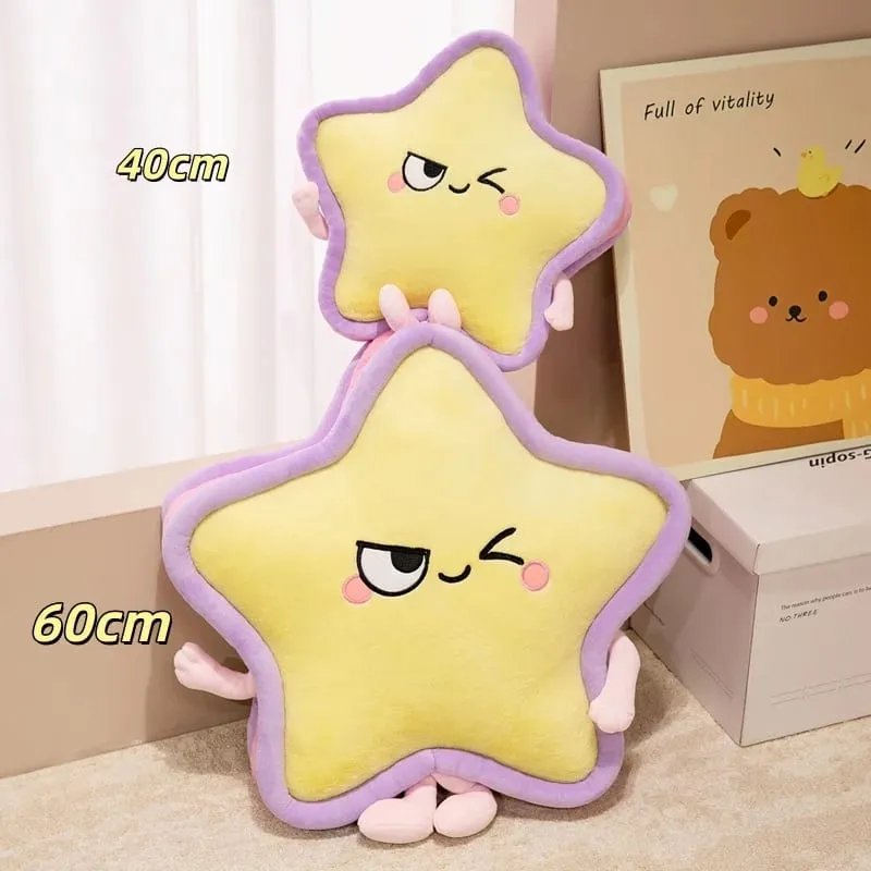 Stella a cinque punte Peluche Cuscino 40/60 cm Cuscino imbottito Squishy Cuscino del divano Adorabilmente Decorazioni per la casa Giocattoli Regali di compleanno creativi — image 10