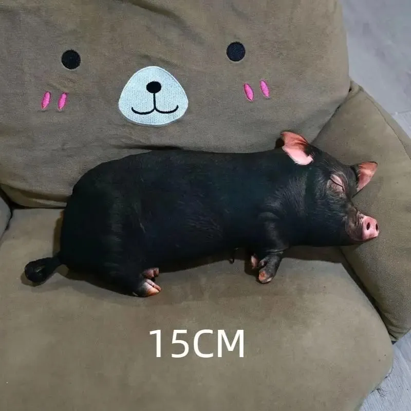 Almofada de pelúcia 3D em forma de porco Almofada decorativa de tecido super macio e confortável para sofá-cama da sala de estar — image 12