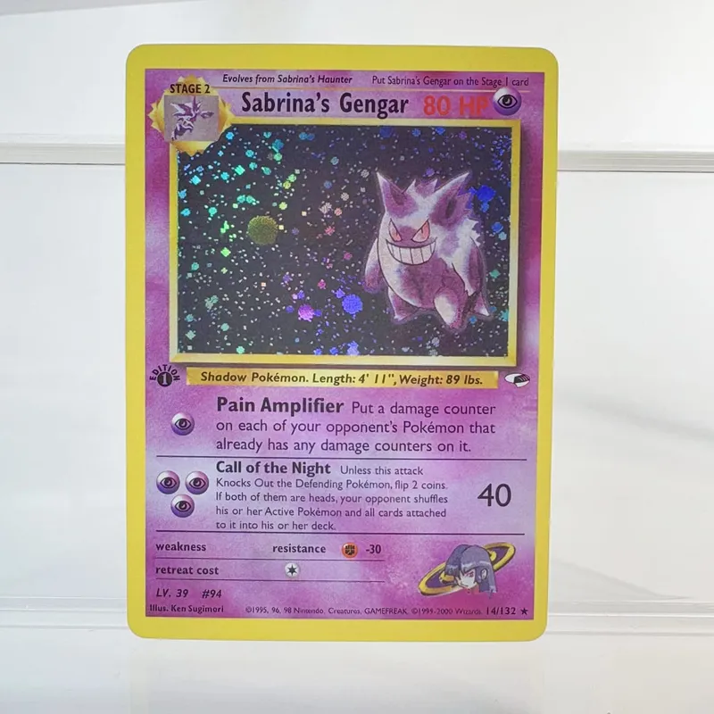 PKMฟอยล์Proxyการ์ดGENGAR & MIMIKYU GX DARK GENGARงานอดิเรกคอลเลกชันเกมBattleที่ดีที่สุดของขวัญPTCGการ์ด — image 10