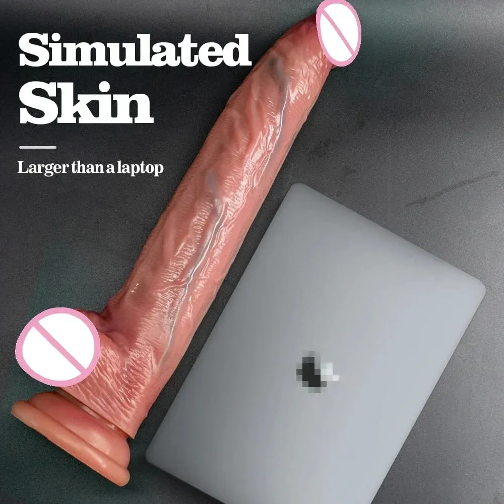 Godemiché à pénis Super Long de 13,3 pouces, doux et réaliste avec ventouse, jouets sexuels anaux pour hommes et femmes, masturbateur, énorme Phallus — image 4