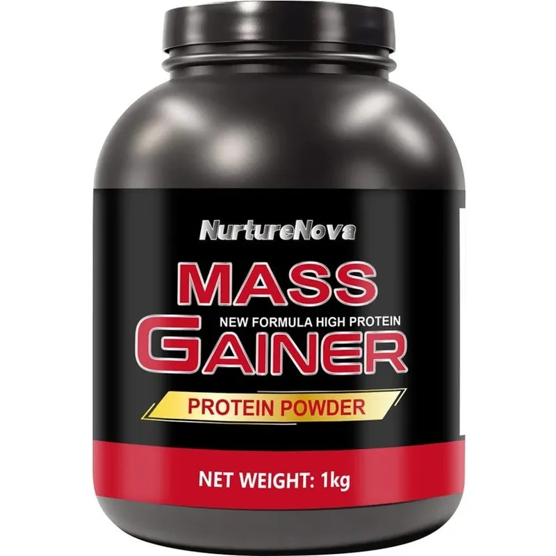 Mass Gainer Protein Powder NurtureNova New Formula High Protein for Muscle Building Support Sports Nutrition Supplement 1kg