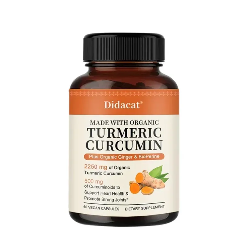 Kurkuma Curcumin Kapsle 2250 mg bylinný extrakt 95 % kurkuminoidy s černým pepřem Silná podpora kloubů
