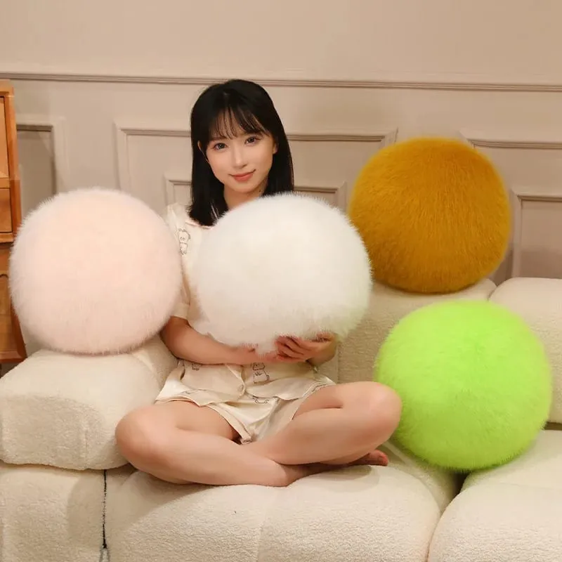 30 cm Lange Plüsch Flauschigen Runden Plüsch Kissen Cartoon Ball Kissen Begleiten Gefüllte Kissen Auto Hause Sofa Decor Plüsch Kissen — image 5