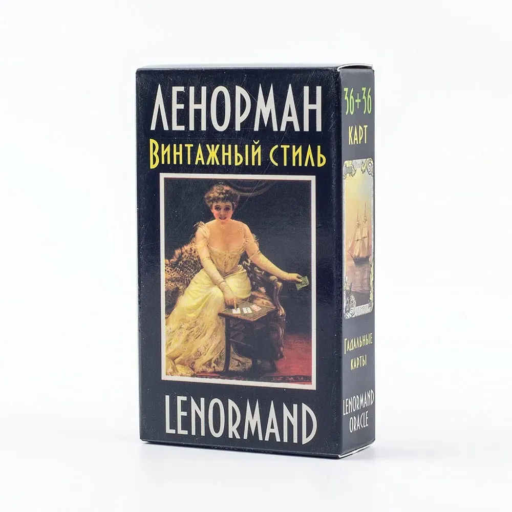 72 stk ЛЕНОРМАН ВИНТАЖНЫЙ СТИЛЬ LENORMAND ORACLE Russian Visions Tarot Divination Fate Deck brætspilskort til familiefest
