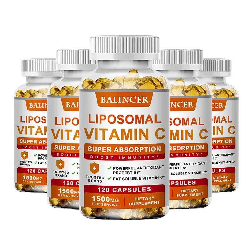Liposomal C-vitamin 1500mg højabsorberende fedtopløselig ascorbinsyre Immunstøtte Kollagen Booster & Antioxidant Supplement — image 8