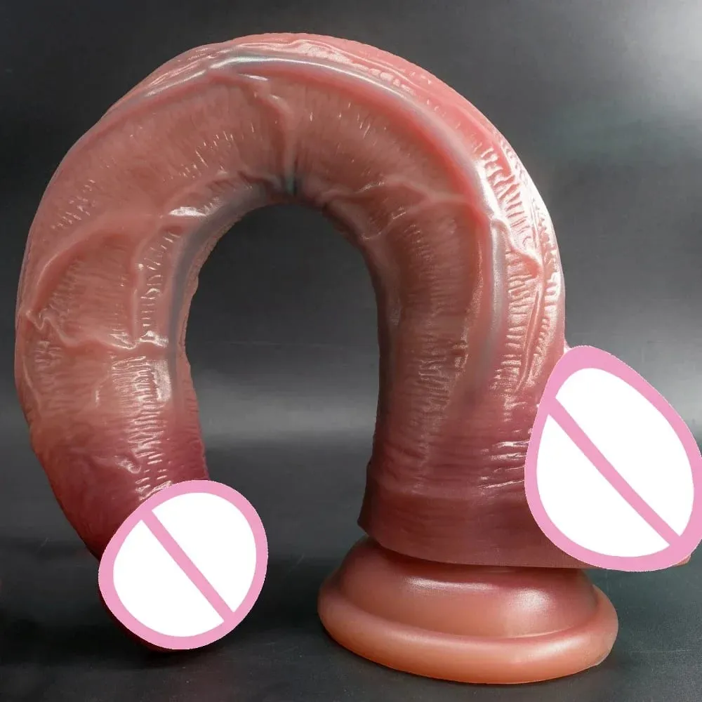 Godemiché à pénis Super Long de 13,3 pouces, doux et réaliste avec ventouse, jouets sexuels anaux pour hommes et femmes, masturbateur, énorme Phallus — image 2