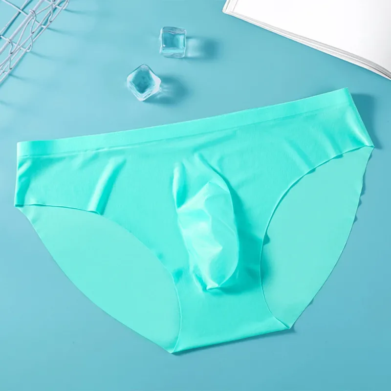 2PCS Seluar Dalam Lelaki Seksi Seluar Dalam Sutera Ais Ultra Nipis Seluar Dalam Bernafas Berkualiti Tinggi Musim Panas Lutsinar Seluar Dalam Lelaki Cepat Kering — image 12
