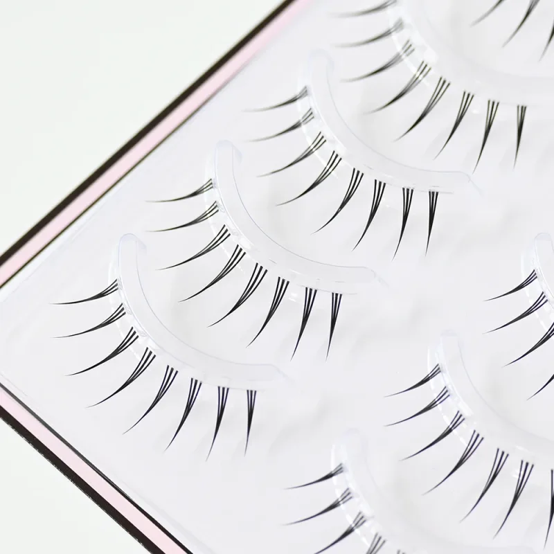 U-shaped False Eyelashes K-Pop Idol Lashes Zhang Yuanying Inspired Comic Eye Lashes Natural Wispy Lash Extension — image 8