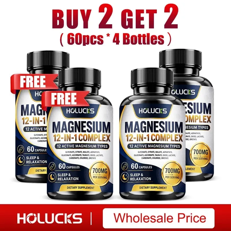 Magnesium Complex 700mg 12 dalam 1 Suplemen Menyokong Jantung & Tulang Bantuan Kesihatan Bantuan Relaksasi Meningkatkan Kekuatan Otot Meningkatkan Imun — image 11