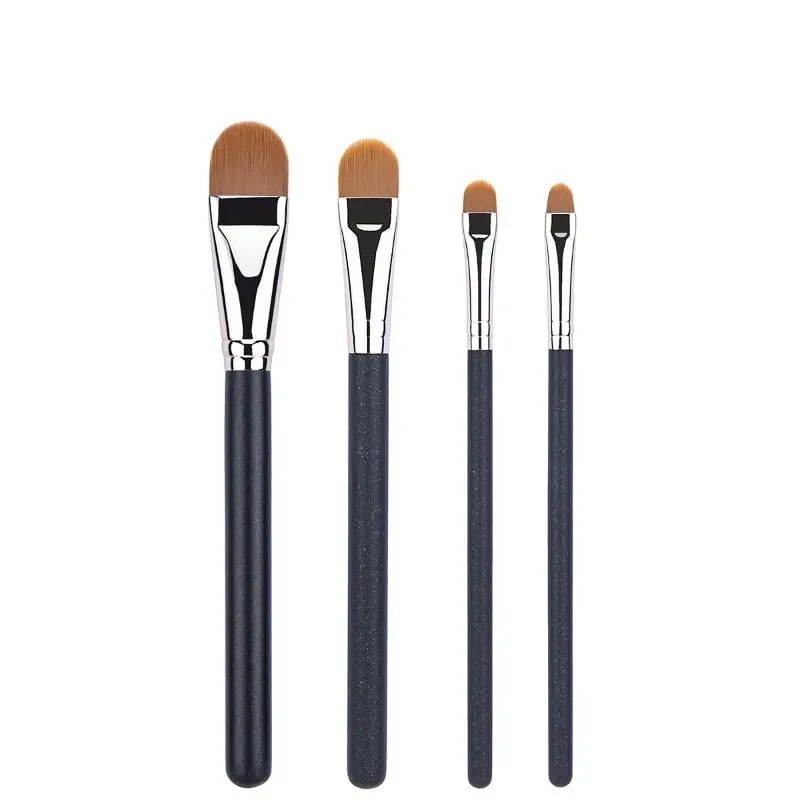 4 Jenis Ukuran Kuas Makeup Concealer Foundation Ultra-tipis Yang Ditingkatkan Alat Rias Concealer Krim Foundation Cair Profesional — image 8