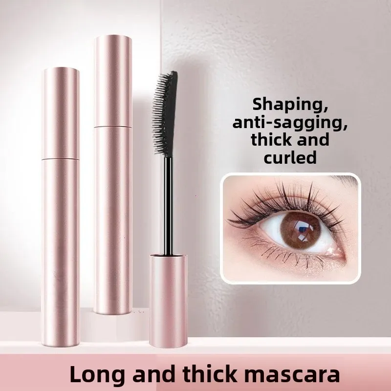 Seidenfaser-Matt-Mascara-Make-up, ultrafeiner Pinsel, verlängert die Wimpern, wasserfest, schnell trocknend, braun, schwarz, Curling-Mascara, Comestic — image 5